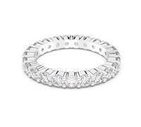 Swarovski 5257490 Anello Vittore XL Taglio tondo Bianco Placcato Rodio