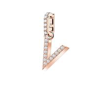 SWAROVSKI 5437610 Remix Collection Charm V, Bianco, Placcato Oro Rosa