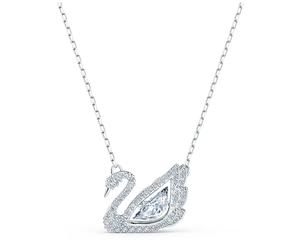 Swarovski 5514421 Collana Dancing Swan Cigno Bianca Placcato Rodio