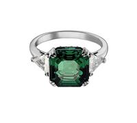 Swarovski 5515708 Anello Attract Trilogy Verde Placcato Rodio Taglia 58