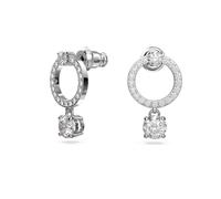 Swarovski 5563278 Orecchini a cerchio Attract Taglio tondo Bianchi Plac. Rodio