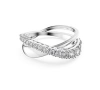 Swarovski 5572724 Anello Twist Taglio tondo Bianco Placcato Rodio