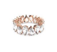 Swarovski 5585425 Anello Vittore Taglio Drop Bianco Placcato Oro Rosa