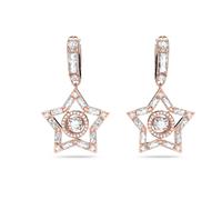 Swarovski 5617769 Orecchini pendenti Stella Taglio misto Stella Bianchi Oro Rosa