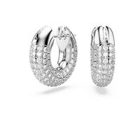 Swarovski 5618306 Orecchini a cerchio Dextera Piccoli Bianchi Placcato Rodio