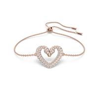 Swarovski 5628658 Braccialetto Una Cuore Medio Bianco Placcato Oro Rosa