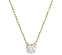 Swarovski 5636703 Stilla Pendant - Round Cut White Zirconia, Gold-Tone Plated