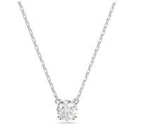 Swarovski 5636706 Stilla Pendant - Round Cut White Zirconia, Rhodium-Plated