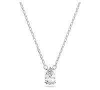 Swarovski 5636708 Stilla Pendant - Pear Cut White Zirconia, Rhodium-Plated
