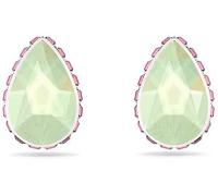 Swarovski 5641407 Orbita Stud Earrings - Drop Cut Multicolored Crystals, Rhodium-Plated