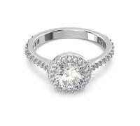 Swarovski 5642624 Anello cocktail Constella Taglio tondo Pavé Bianco Pla. Rodio