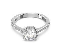 Swarovski 5645250 Anello cocktail Constella Taglio Princess Pavé Bianco P. Rodio