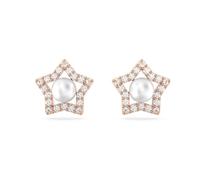 Swarovski 5645465 Orecchini a lobo Stella Taglio tondo Stella Bianchi Oro Rosa