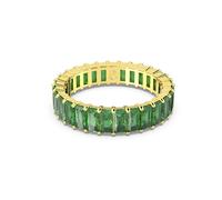 Swarovski 5648910 Anello Matrix Taglio baguette Verde Placcato Oro