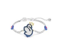 Swarovski 5650187 Braccialetto Pop Swan Cigno Blu Placcato Rodio