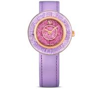 Swarovski 5656896 Orologio Crystalline Lustre Cinturino in pelle Viola Oro Rosa