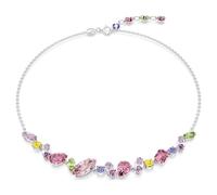 SWAROVSKI 5658398 COLLANA GEMA, TAGLIO MISTO, MULTICOLORE, PLACCATO RODIO DI SWA