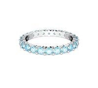 Swarovski 5658671 Anello Matrix Taglio tondo Blu Placcato Rodio
