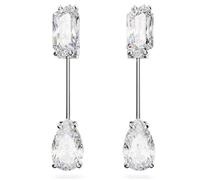 Swarovski 5661682 Mesmera Bar Earrings - Mixed Cuts, White Crystals, Rhodium-Plated