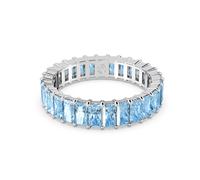 Swarovski 5661907 Anello Matrix Taglio baguette Blu Placcato Rodio