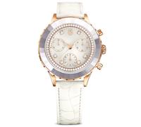 Swarovski 5671150 Orologio Octea Chrono Cinturino in pelle Bianco Oro Rosa