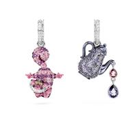 Swarovski 5682806 Orecchini a lobo Alice in Wonderland Gatto e teiera