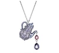 Swarovski 5682807 Pendente Alice in Wonderland Teiera Viola Placcato Rodio