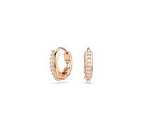 Swarovski Orecchini a cerchio matrice, cristalli bianchi taglio rotondo in una montatura placcata oro rosa, One Size, Placcato in oro rosa, zirconia cubica, Zirconia cubica