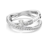 Swarovski 5691232 Anello Hyperbola Taglio misto Bianco Placcato rodio Taglia 60