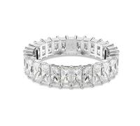 Swarovski 5693406 Anello Matrix Taglio baguette Bianco Rodio Taglia 50