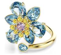 Swarovski 5721590 Anello aperto Idyllia Fiore, Blu Taglia 60