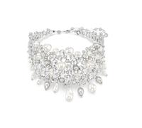 Swarovski 5722471 Girocollo Constella Crystal Pearl Taglio Round Bianco