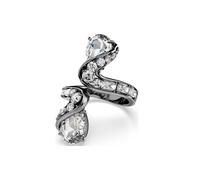 Swarovski 5734976 Anello aperto The Vienna Collection Piuma Bianco taglia 58