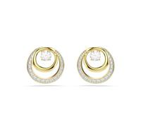 Swarovski Orecchini a lobo Hyperbola, Taglio Round, Bianchi, Placcato color oro