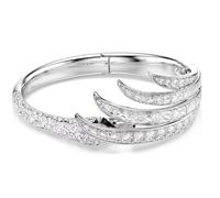 Swarovski 5749066 Bracciale rigido Vienna Taglio misto, Cigno, Placcato rodio