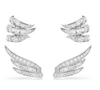 Swarovski 5749071 Orecchini ear cuff Vienna Taglio misto, Cigno, Placcato rodio