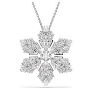 Swarovski 5754685 Pendente e spilla Idyllia Taglio misto Fiocco Di Neve Bianchi