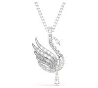 SWAROVSKI 5754828 PENDENTE E SPILLA VIENNA, TAGLIO MISTO, CIGNO, BIANCHI, PLACCA