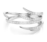 SWAROVSKI 5756047 BRACCIALE RIGIDO VIENNA, TAGLIO MISTO, BIANCO, PLACCATO RODIO
