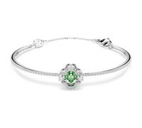 Swarovski Una Angelic Bracciale Rigido, Tagli Misti, Verde, Placcato Rodio