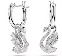 Swarovski 5759942 Orecchini pendenti Swan Taglio misto, Cigno, Bianchi