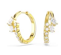 Swarovski 5761975 Orecchini a cerchio Mesmera Taglio misto, Bianchi
