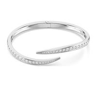 Swarovski Vienna Bracciale Rigido, Taglio Rotondo, Cigno, Bianco, Placcato Rodio