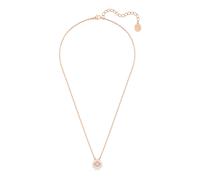 Swarovski Millenia Collana Elegante, con una Pietra Bianca dal Taglio Trilliant e PavéSwarovski , Placcata in Tonalità Oro Rosa, Bianco