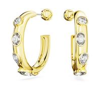 Swarovski, ,Accessories ,Donna ,Giallo ,ONE SIZE Orecchini a Cerchio da Donna Oro Bianco Dextera 5663261