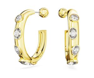 Swarovski, ,Accessories ,Donna ,Giallo ,ONE SIZE Orecchini a Cerchio da Donna Oro Bianco Dextera 5663261
