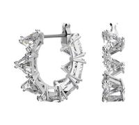 Swarovski, ,Accessories ,Donna ,Grigio ,ONE SIZE Orecchini a Cerchio da Donna Taglio Trilliant Argento, Bianco Matrix 5632467