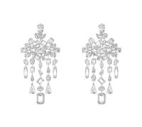 Swarovski, ,Accessories ,Donna ,Grigio ,ONE SIZE Orecchini Unisex Gemma Argento Bianco 5639329