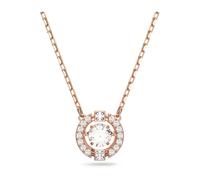 Swarovski, ,Accessories ,Donna ,Rosa ,ONE SIZE Collana Taglio Rotondo Bianco Oro Rosa