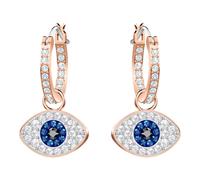 Swarovski, ,Accessories ,Donna ,Rosa ,ONE SIZE Orecchini a Cerchio Donna Occhio Malvagio Blu Symbolica 5425857
